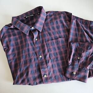 NWOT Travis Mathew | Plaid Long Sleeve Button Front Top, Mens XXL